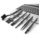 SPIN CART Multipurpose 7 in 1 Small Portable Plastic Handle Nylon Brushes Set for Computer Keyboard Car Laptop Cleaning Brush Kit - Image 4