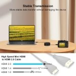 SPIN CART MIni HDMI to HDMI Cable Support Compatible with Camera, Camcorder, Tablet and Graphics/Video Card, Laptop - Image 4