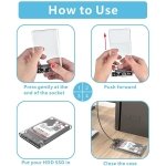 SPIN CART 2.5 inch SATA to USB 3.0 External Hard Drive Enclosure, Transparent Portable Hard Disk HDD SSD Case Cover Box - Image 7
