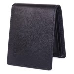 SPIN CART Leather Wallet for Men, RFID Blocking Bifold Stylish Gents Cash & Debit Credit Card Holder (Black) - Image 1