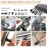SPIN CART Multipurpose 7 in 1 Small Portable Plastic Handle Nylon Brushes Set for Computer Keyboard Car Laptop Cleaning Brush Kit - Image 2