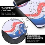 SPIN CART Long Gaming Mouse Pad, Large Big Desk Table Mat with Non- Slip Rubber Base Mousepad for Keyboard Laptop PC (Multi) - Image 5