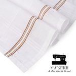 SPIN CART Cotton Premium Collection Casual Style Handkerchiefs Hanky For Men - Pack Of 12. - White Striped Xxl King Size - Image 3