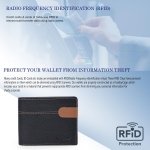 SPIN CART Leather Wallet for Men, Bifold RFID Blocking Geniun Leather Purse- Black (Black Brown) - Image 5