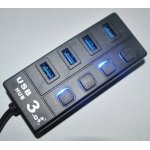 SPIN CART 4 Port USB Hub 3.0 Superspeed Data Transfer with Individual On/Off Switches and LEDs 1.2 m USB Cable and Any Other USB Devices Black - Image 2