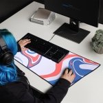 SPIN CART Long Gaming Mouse Pad, Large Big Desk Table Mat with Non- Slip Rubber Base Mousepad for Keyboard Laptop PC (Multi) - Image 3