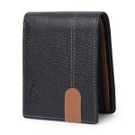 SPIN CART Leather Wallet for Men, Bifold RFID Blocking Geniun Leather Purse- Black (Black Brown) - Image 4