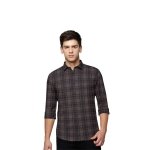 SPIN CART 100% Cotton Shirt for Men, Regular Fit Full Sleeve Casual Formal Shirt (Large, Brown) - Image 1