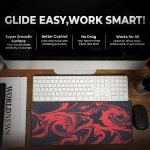 SPIN CART Large Gaming Mouse pad, Long XXL Extended Desk Table Mat Mousepad for Laptop PC Computer (Abstract Red) - Image 5