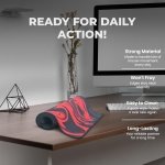 SPIN CART Large Gaming Mouse pad, Long XXL Extended Desk Table Mat Mousepad for Laptop PC Computer (Abstract Red) - Image 6