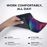 SPIN CART Long Gaming Mouse Pad, Large Big Desk Table Mat with Non- Slip Rubber Base Mousepad for Keyboard Laptop PC (Pink Razor) - Image 5