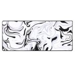 SPIN CART Large Gaming Mouse pad, Long XXL Extended Desk Table Mat Mousepad for Laptop PC Computer(White Marble) - Image 1