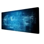 SPIN CART Large Gaming Mouse pad, Long XXL Extended Desk Table Mat Mousepad for Laptop PC Computer (Blue) - Image 1