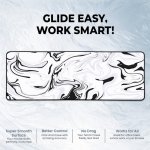 SPIN CART Large Gaming Mouse pad, Long XXL Extended Desk Table Mat Mousepad for Laptop PC Computer(White Marble) - Image 6